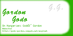 gordon godo business card